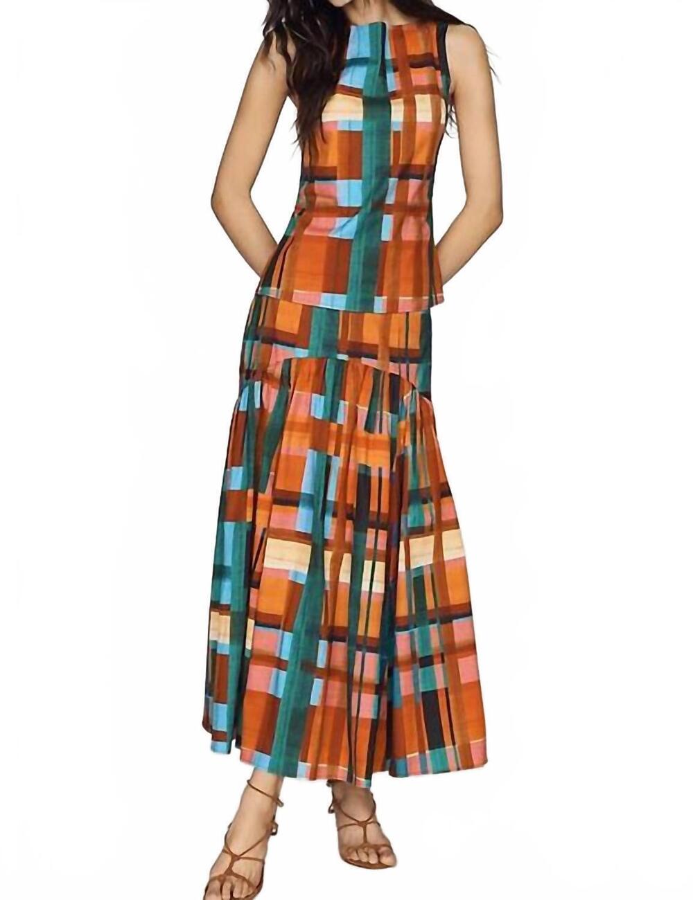 NEW HUTCH maeden skirt in orange plaid